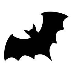 Black bat silhouette vector illustration for halloween decoration spooky night party theme design