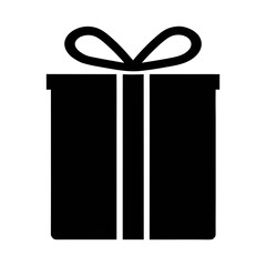 Gift box icon present vector graphic for christmas birthday or any special occasion design element