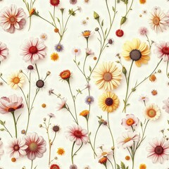 seamless pattern with flowers