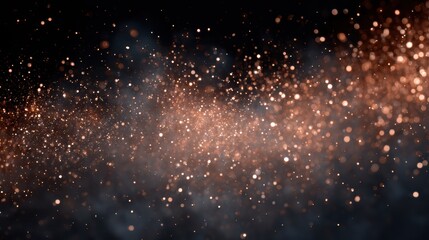 Bright holiday firework show, full frame, sparks, colored stars, nebula, black sky, wallpaper concept, copy space, dynamic