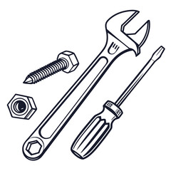 Vector art of tools