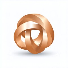 Copper knot-like 3D shape