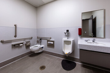 modern comercial bathroom interior