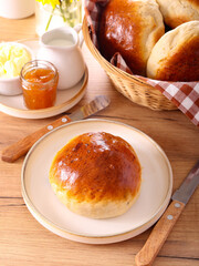 fresh Homemade tea cake on plate