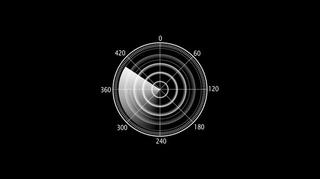 Red Radar .Radar Display airplane, travel HUD screen navigation aid with realistic ping detailing Military ship or aircraft radar showing scan results, multiple targets detected. Radar screen showing