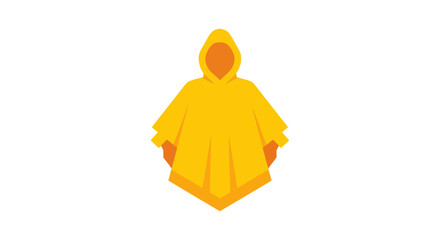 Bright Yellow Rain Poncho with Hood Weather Protection.