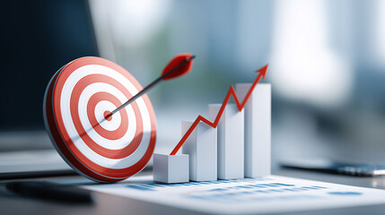 Achieving business goals through strategic analysis and target setting in a modern office environment