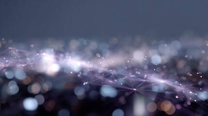 Imaginative visual of smart digital city with globalization abstract graphic showing connection network. Concept of future 5G smart wireless digital city and social media networking systems.