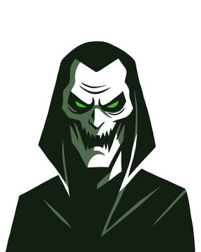 Vector silueta malvado green.