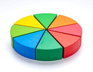 Colorful pie chart on white background