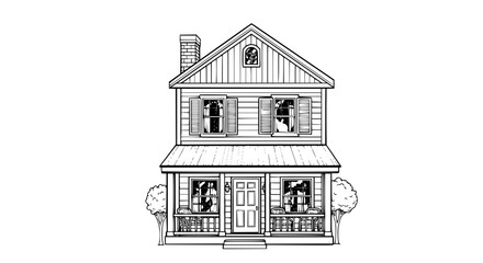 Charming Two Story Home With Inviting Porch and Cozy Atmosphere