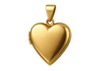 Gold heart locket pendant closing love memories