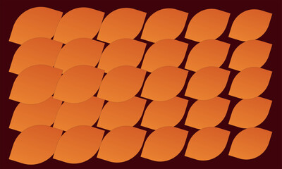 Warm Toned Overlapping Leaf Shapes Grid