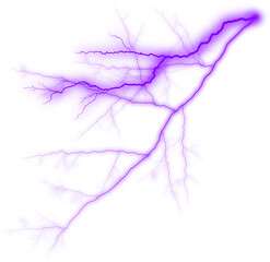 Bright colorful lightning strikes against a plain white background lightning background, abstract energy background with thunderstorm thunder strike against a transparent background. Electrical discha