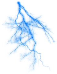 Bright colorful lightning strikes against a plain white background lightning background, abstract energy background with thunderstorm thunder strike against a transparent background. Electrical discha