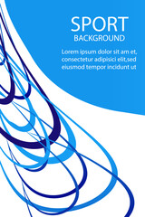 Sports background with an abstract dynamic lines   . Winter sports banner, cover, template,web