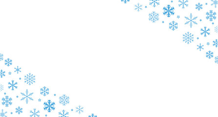 Snowflakes background isolated vector, snowflakes group with stars banner, Christmas border decoration. Happy New Year 2026 Wave lines and snowflakes. Snowflake snow freeze winter thin line icon