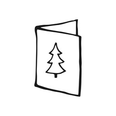 Christmas decorations. Hand drawn vector illustration.