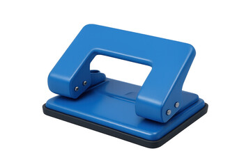 Blue hole punch office stationery tool for paper