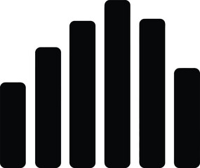 Signal strength indicator icon vector illustration concept for wireless connection and network access