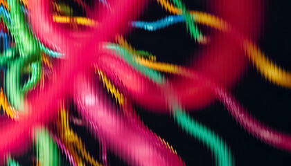 Neon Pink Abstract Lines Background with Glass Effect - Digital Energy Texture