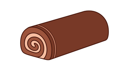 Delicious Chocolate Swiss Roll Cake with Swirled Cream Filling.