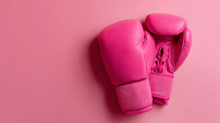 Pink boxing gloves for strength and awareness
