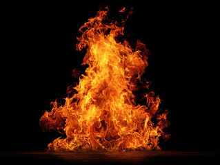 Fototapeta premium fire and flames on a dark background