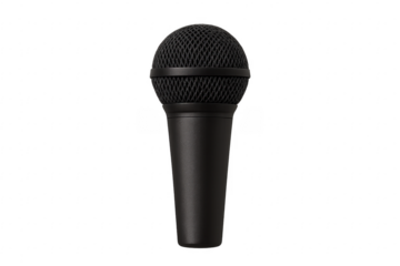 Black microphone for live performance studio recording
