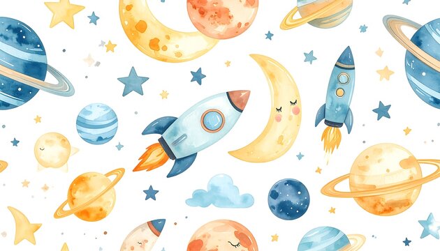 Cute space pattern