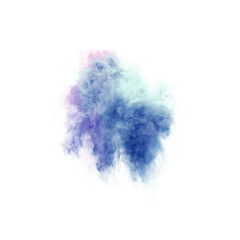 Soft pastel blue and purple smoke cloud floating on a white background, creating a dreamy, ethereal, and abstract effect perfect for backgrounds, creative projects, or digital artwork.

