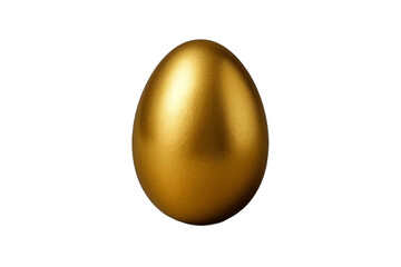 Shiny Golden Egg on Transparent Background