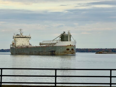 Lake hopper carrying freight on the great lakes
