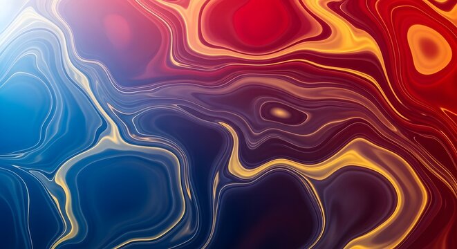 Vibrant abstract fluid art with swirling colors and organic patterns