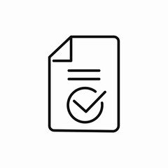 document check mark icon sign vector