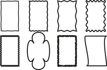 Variety of decorative frame shapes border design for photo presentation and text layout