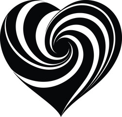 Isolated abstract geometric shape with gradient effect smooth flowing lines isolated on transparent background