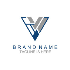 Letter V logo icon design template elements