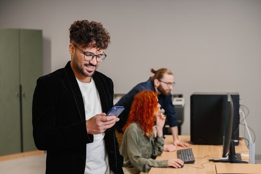 Diverse startup business team collaborating at office