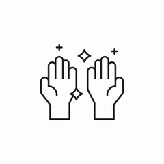 cleand hands icon sign vector