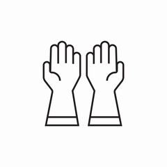 cleaning gloves icon sign vector