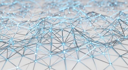 Obraz premium Modern network of interconnected nodes with glowing lights, perfect for illustrating abstract concepts like data, connectivity, or futuristic technology