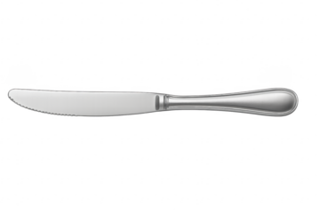 Silver table knife isolated, cutlery dining utensil