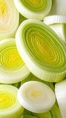 Close-up of sliced, fresh vegetable showcasing internal structure