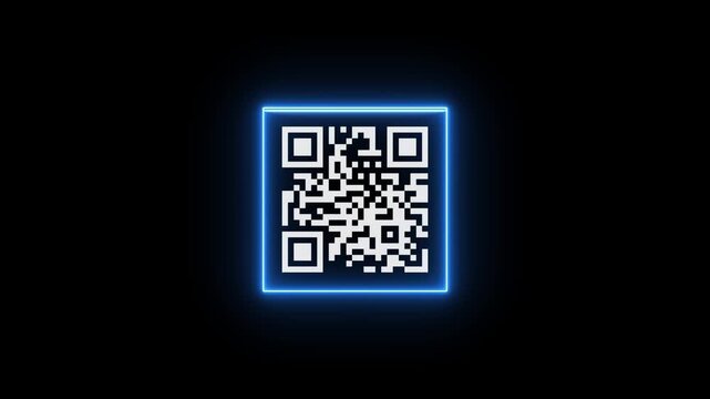 scan QR code barcode animation QR code scanner animated .Holographic QR Code Reveal With Elegant Sci-fi white Background, Using Bar Code Reader,QR code animation. Scan qr code icon with red laser, QR 