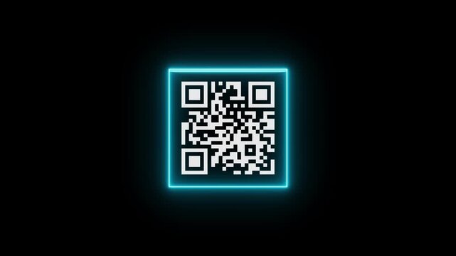 scan QR code barcode animation QR code scanner animated .Holographic QR Code Reveal With Elegant Sci-fi white Background, Using Bar Code Reader,QR code animation. Scan qr code icon with red laser, QR 