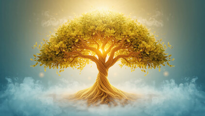 The Golden Tree of Life: Roots in the Heavens