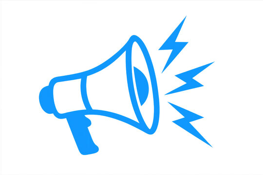 Loudspeaker megaphone icon representing communication, announcement, alerting, broadcasting, and sound marketing