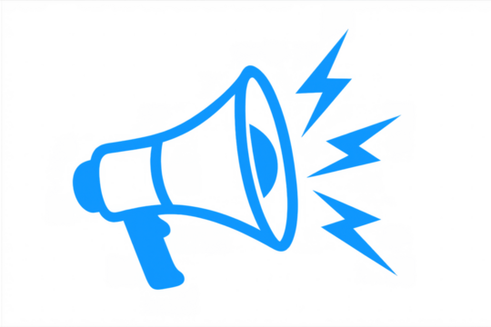 Loudspeaker megaphone icon representing communication, announcement, alerting, broadcasting, and sound marketing