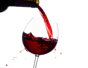Ein Glas mit rotem Wein, transparenter Hintergrund, PNG